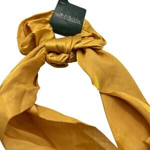 Wild Fable Yellow Shiny Organza Jumbo Scarf Hair Twisters - NWT